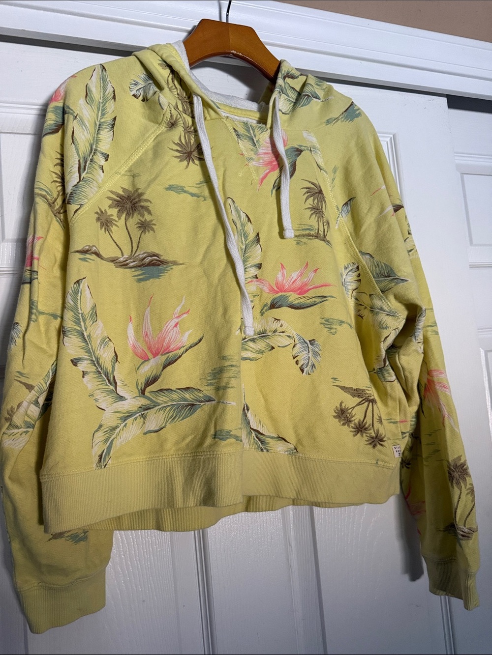 Billabong Yellow Tropical Print Hoodie
